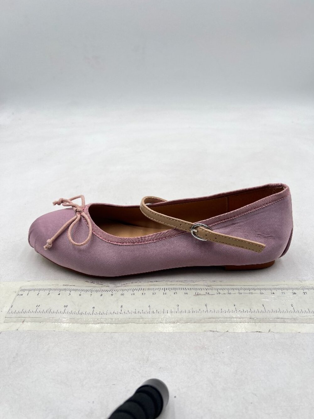 Pink Women Bowknot Round Toe Mary Jane Ballets Slip on Flats Walking Office Shoe